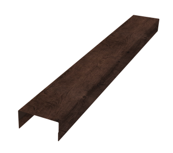картинка Крышка забора для горизонтального монтажа штакетника 0,45 Print Elite Antique Wood TwinColor (2м) Центр Кровли