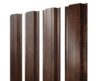 картинка Штакетник Прямоугольный с прямым резом 0,45 Print Elite Cherry Wood TwinColor Центр Кровли