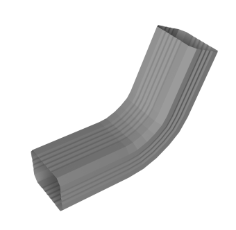 картинка Колено стока гофрированное Vortex Lite 76х102мм PE RAL 7004 сигнальный серый Центр Кровли
