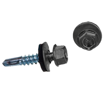 картинка Саморез по металлу Daxmer 5,5х25 RAL 9006 (250) сверло №3 Центр Кровли