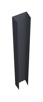 картинка Крепежная планка верхняя Texas 0,5 Velur X RAL 7024 мокрый асфальт (1,8м) Центр Кровли