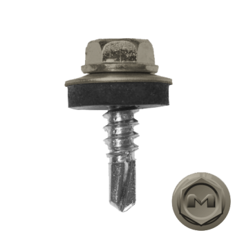 картинка Саморез по металлу Daxmer 5,5х19 (250шт) сверло №3 RAL 1035 Центр Кровли