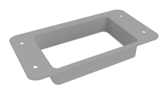 картинка Воронка врезная прямоугольная Vortex Lite PE RAL 9006 бело-алюминиевый Центр Кровли