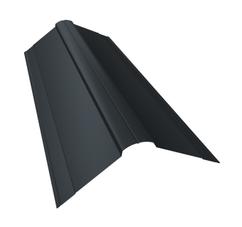 картинка Планка конька фигурного 150x150 0,45 PE с пленкой RAL 7016 антрацитово-серый (3м) Центр Кровли