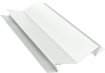 картинка Планка угла внутреннего сложного 135 градусов Экобрус Grand Line 0,4 ПЭ с пленкой RAL 9003 сигнальный белый (2м) Центр Кровли