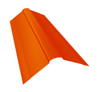 картинка Планка конька фигурного 150x150 0,45 PE с пленкой RAL 2004 оранжевый (2м) Центр Кровли