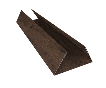 картинка Планка стыковочная составная нижняя 0,45 Print-Double Premium Antique Wood (3м) Центр Кровли