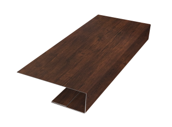 картинка J-Профиль 12мм 0,45 Print-Double Premium Cherry Wood Dark F (2м) Центр Кровли