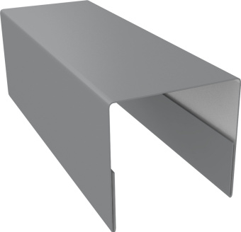 картинка Планка П-образная заборная 20 Grand Line 0,5 ПЭ слим с пленкой RAL 7004 сигнальный серый (2,5м) Центр Кровли