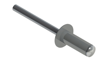 картинка Заклёпка вытяжная Daxmer 3,2х8,0 RAL 9006 (1000 шт) сталь/сталь Центр Кровли