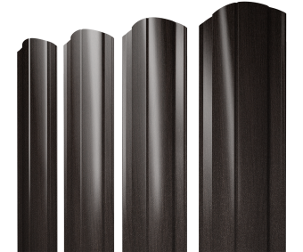 картинка Штакетник Круглый фигурный 0,45 Print Elite Coffee Wood TwinColor Центр Кровли