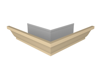 картинка Угол желоба внешний Vortex Lite 130мм RAL 1014 слоновая кость Центр Кровли