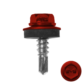 картинка Саморез по металлу Daxmer 5,5х19 (250шт) сверло №3 RAL 3020 Центр Кровли