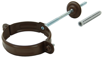 фото Хомут трубы GL PU Matt 90 мм RAL 8017 шоколад Центр Кровли картинка Хомут трубы GL PU Matt 90 мм RAL 8017 шоколад Центр Кровли