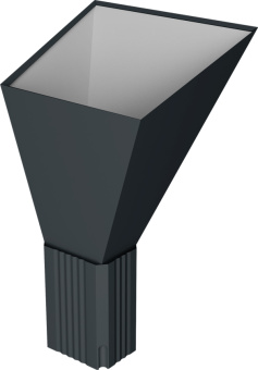 картинка Воронка водосборная прямоугольная Vortex в2 матовый RAL 7016 антрацитово-серый Центр Кровли