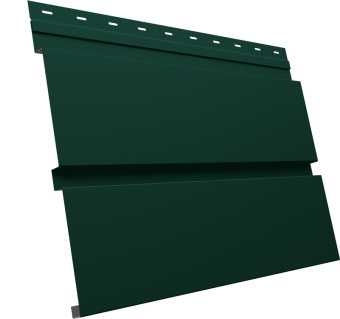 картинка Софит металлический Квадро Брус v02 Grand Line без перфорации 0,45 PE с пленкой RAL 6005 зеленый мох Центр Кровли