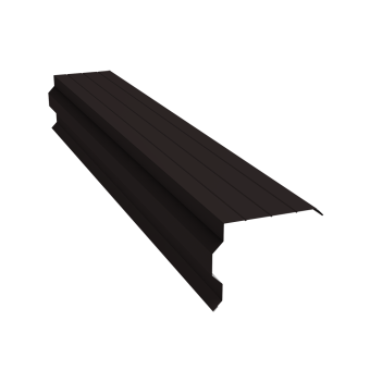 картинка Планка торцевая фигурная 90х110 0,5 Satin с пленкой RAL 9005 черный (2м) Центр Кровли