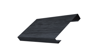 картинка Ламель лицевая 125 забора жалюзи Texas 0,45 Print Premium с пленкой Grey Wood TwinColor Центр Кровли
