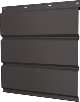 картинка Софит металлический Классик v02 Grand Line без перфорации 0,45 PE с пленкой NL 805 серо-коричневый гефест Центр Кровли