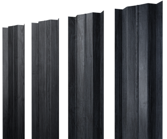 картинка Штакетник М-образный В с прямым резом 0,45 Print Premium Grey Wood TwinColor Центр Кровли