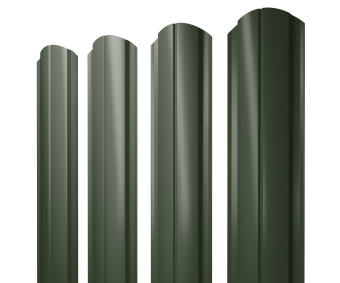 картинка Штакетник Полукруглый Slim фигурный 0,5 Satin Matt TX RAL 6020 хромовая зелень Центр Кровли