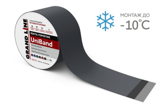 картинка Лента герметизирующая Grand Line UniBand самоклеящаяся 10мх20см RAL 7024 темно-серая Центр Кровли