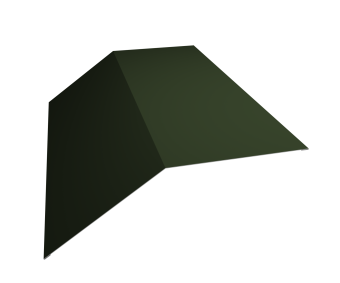 картинка Планка конька плоского 190х190 0,5 Satin Matt TX RAL 6020 хромовая зелень (3м) Центр Кровли