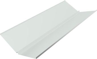 картинка Планка ендовы нижней с компенсатором Grand Line 0,45 PE lite с пленкой RAL 9003 сигнальный белый (2м) Центр Кровли