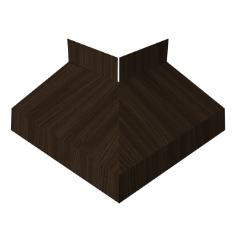 картинка Угол отлива внешний 70 0,45 Print Elite с пленкой Coffee Wood TwinColor Центр Кровли