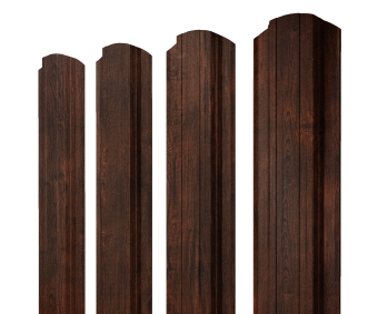 картинка Штакетник Прямоугольный фигурный 0,45 Print Premium Cherry Wood Dark FTC Центр Кровли