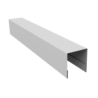 картинка Планка боковая для забора из сайдинга (Блок-хаус new) 0,45 Drap TX RAL 7047 телегрей 4 (2,5м) Центр Кровли