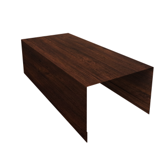 картинка Крышка для забора из сайдинга ЭкоБрус 0,45 Print-double Premium Cherry Wood Dark F (2,5м) Центр Кровли