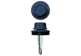 картинка Саморез по металлу Daxmer 4,8х19 (250шт) сверло №2 RAL 5000 Центр Кровли