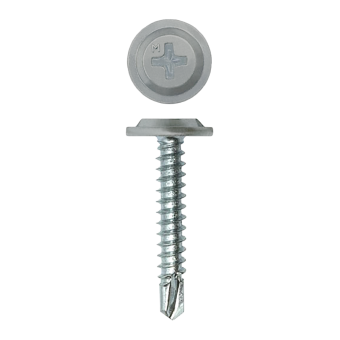 картинка Саморез ПШС Daxmer Pro 4,2х25 (500 шт) шлиц PH2 RAL 7047 Центр Кровли