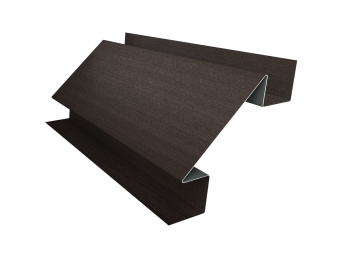 картинка Угол внутренний сложный 75мм 0,45 Print Elite Coffee Wood TwinColor (2м) Центр Кровли