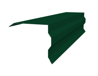 картинка Планка торцевая фигурная 100х85 0,45 PE-Double с пленкой RAL 6005 зеленый мох (3м) Центр Кровли