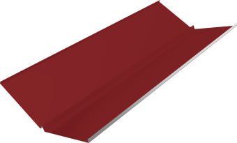 картинка Планка ендовы нижней с компенсатором Grand Line 0,5 Satin с пленкой RAL 3011 коричнево-красный (3м) Центр Кровли