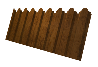картинка Профнастил С20A фигурный 0,45 Print Elite Golden Wood TwinColor Центр Кровли