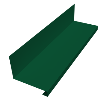 картинка Планка примыкание нижнее к трубе для Кликфальц Pro 0,45 PE-Double с пленкой RAL 6005 зеленый мох (3м) Центр Кровли