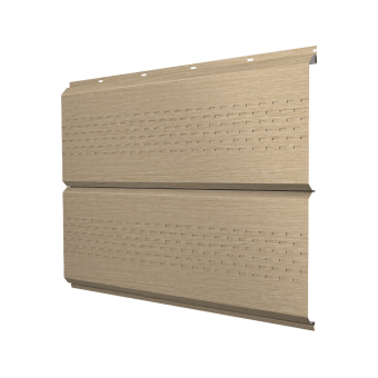 картинка Софит ЭкоБрус new c перфорацией 0,45 Print Elite Milky Wood TwinColor Центр Кровли