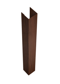 картинка Стойка жалюзи Texas для монтажа без крепежного вкладыша 0,45 Print Elite Choco Wood TwinColor (3м) Центр Кровли