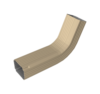 картинка Колено трубы гофрированное Vortex Lite 76х102мм PE RAL 1014 слоновая кость Центр Кровли