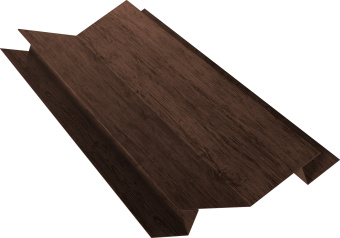 картинка Планка угла внутреннего сложного 135 градусов Экобрус Grand Line 0,45 Принт Премиум Античный дуб TwinColor (3м) Центр Кровли