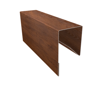 картинка Планка П-образная заборная 17 0,45 Print-Double Premium Golden Wood Fresh (3м) Центр Кровли