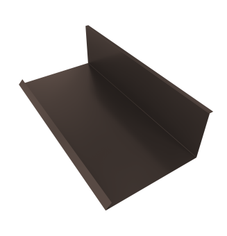 картинка Планка примыкания нижняя к трубе 130х240 0,5 Velur X RR 32 темно-коричневый (3м) Центр Кровли