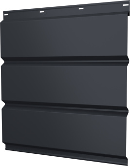 картинка Софит металлический Классик v02 Grand Line без перфорации 0,45 Drap TwinColor RAL 7024 мокрый асфальт Центр Кровли