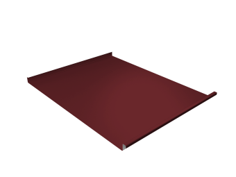 картинка Фальц двойной стоячий Grand Line 0,5 Satin Matt TX с пленкой на замках RAL 3005 красное вино Центр Кровли
