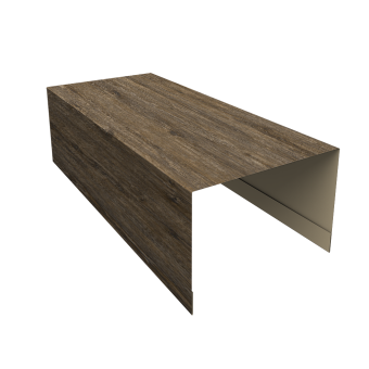 картинка Крышка для забора из сайдинга ЭкоБрус 0,45 Print Elite Nordic Wood TwinColor (2,5м) Центр Кровли