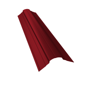 картинка Планка конька фигурного 70x70 0,45 PE с пленкой RAL 3003 рубиново-красный (3м) Центр Кровли