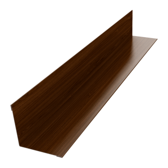картинка Угол внутренний 30х30 0,45 Print Elite Choco Wood TwinColor (3м) Центр Кровли